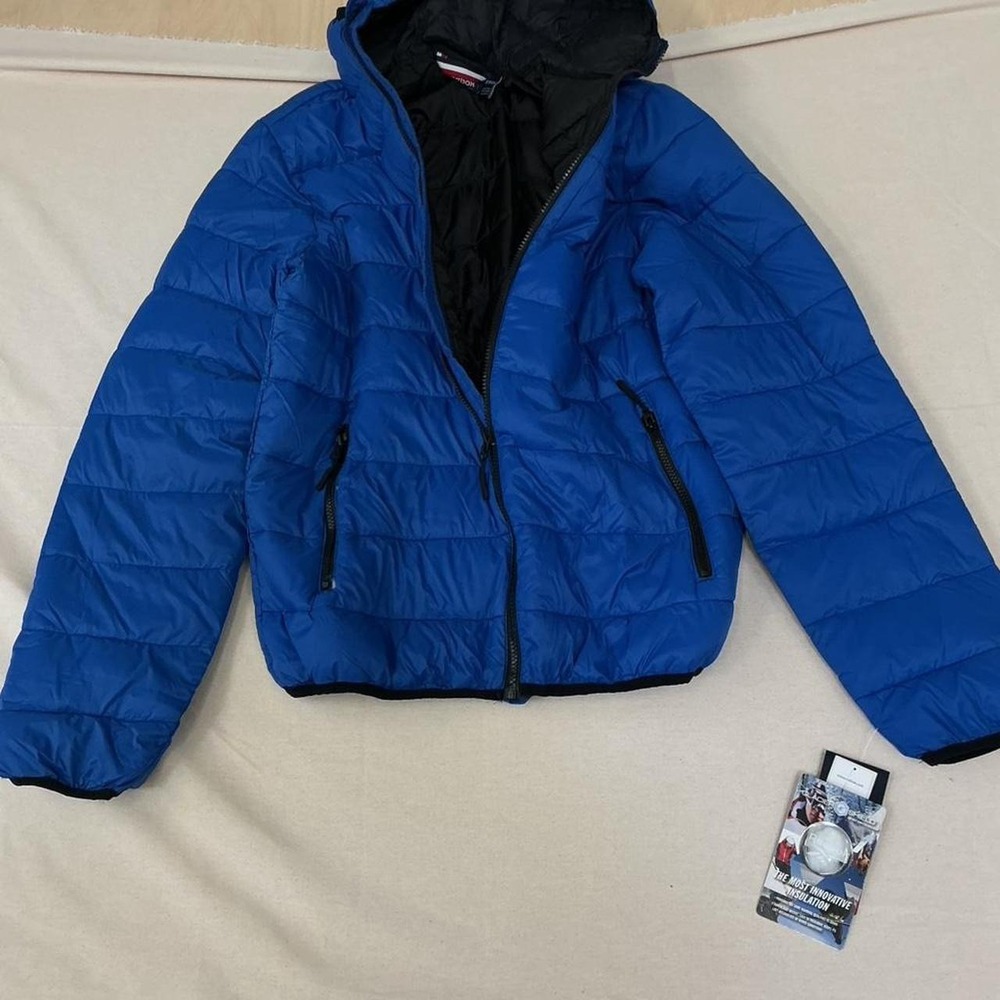 Reebok blue hooded puffer jacket